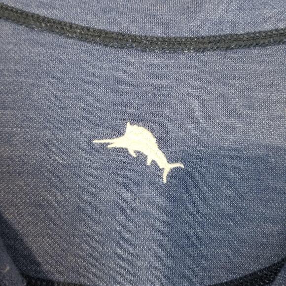 Tommy Bahama Sweater Mens Extra Large Blue Reversible Half Zip Pullover - Picture 4 of 8